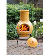 Gartenkamin Tampico Gelb 31x31x68 cm Ton