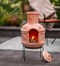 Gartenkamin Lima Ton Strohfarben