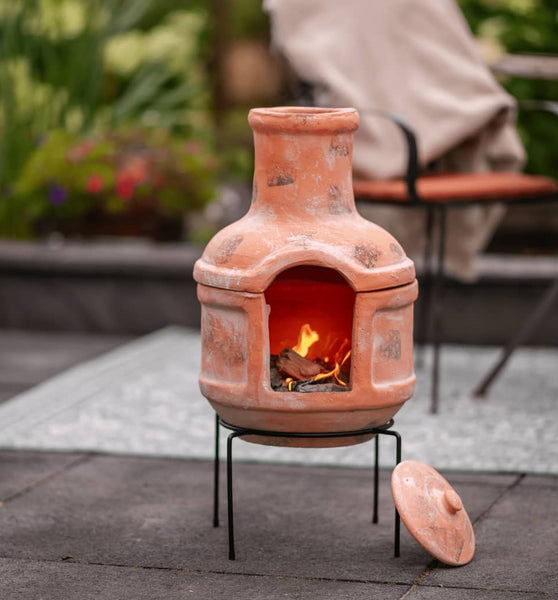 Gartenkamin Lima Ton Strohfarben