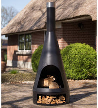 RedFire Gartenkamin Kingston 160x60 cm Stahl Matt-Schwarz