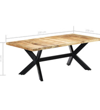 Esstisch 200×100×75 cm Massivholz Mango