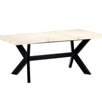 Esstisch Weiß 180 x 90 x 75 cm Massivholz Mango