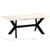 Esstisch Weiß 180 x 90 x 75 cm Massivholz Mango