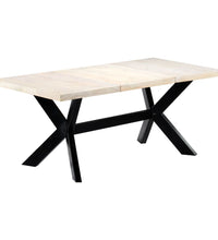 Esstisch Weiß 180 x 90 x 75 cm Massivholz Mango