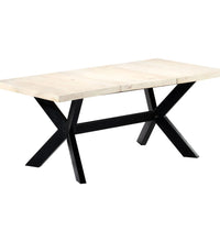 Esstisch Weiß 180 x 90 x 75 cm Massivholz Mango