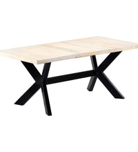Esstisch Weiß 180 x 90 x 75 cm Massivholz Mango