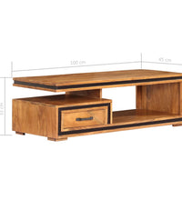 Couchtisch Massivholz Akazie 100x45x33 cm