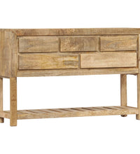 Sideboard 120x30x75 cm Massivholz Mango