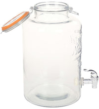 Wasserspender XXL mit Zapfhahn Transparent 8 L Glas