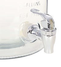 Wasserspender XXL mit Zapfhahn Transparent 8 L Glas