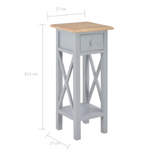 Beistelltisch Grau 27 x 27 x 65,5 cm Holz