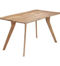 Esstisch 140 x 80 x 76 cm Massivholz Akazie