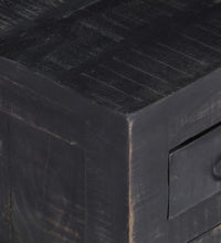 Couchtisch Schwarz 65x65x30 cm Massivholz Mango