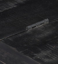 Couchtisch Schwarz 65x65x30 cm Massivholz Mango