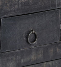 Couchtisch Schwarz 65x65x30 cm Massivholz Mango