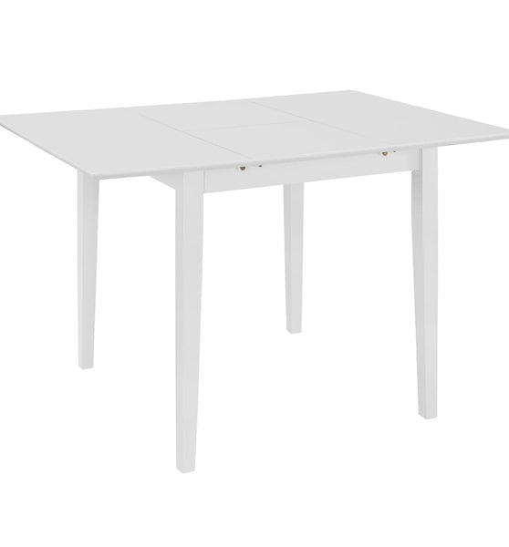 Esstisch Ausziehbar Weiß (80-120)x80x74 cm MDF