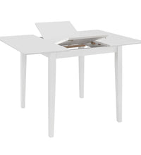 Esstisch Ausziehbar Weiß (80-120)x80x74 cm MDF