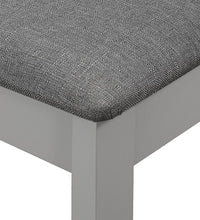 Esszimmerstühle mit Kissen 2 Stk. Grau Massivholz