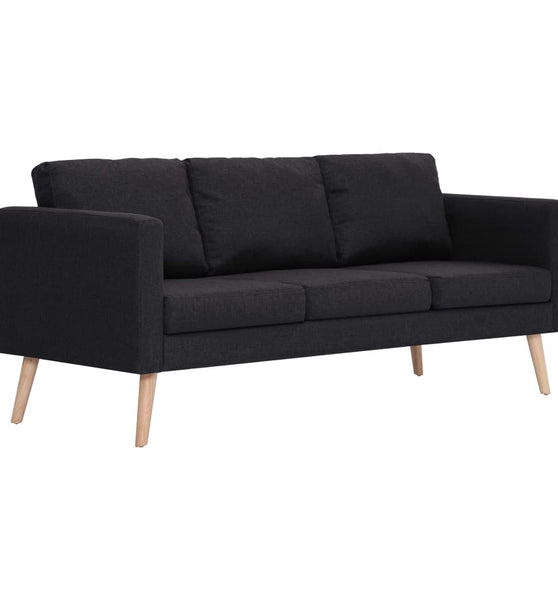 3-Sitzer-Sofa Stoff Schwarz