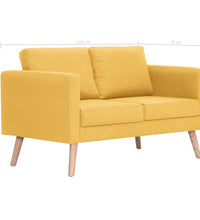 2-Sitzer-Sofa Stoff Gelb