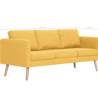 3-Sitzer-Sofa Stoff Gelb