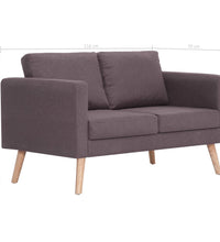 2-Sitzer-Sofa Stoff Taupe