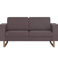 2-Sitzer-Sofa Stoff Taupe