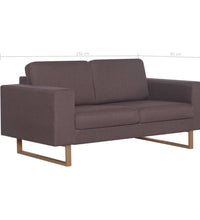 2-Sitzer-Sofa Stoff Taupe