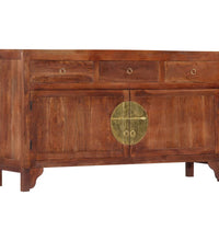 Sideboard 140x40x80 cm Massivholz Akazie