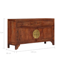 Sideboard 140x40x80 cm Massivholz Akazie