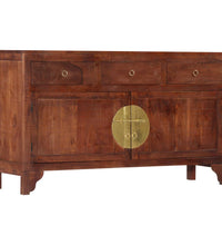 Sideboard 140x40x80 cm Massivholz Akazie