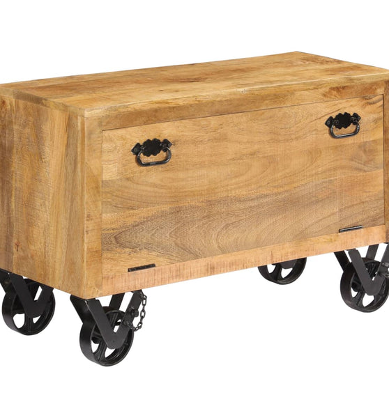 Schuhschrank 86 x 35 x 55 cm Massivholz Mango