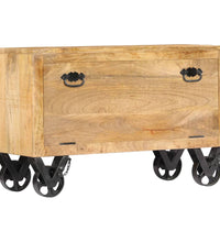 Schuhschrank 86 x 35 x 55 cm Massivholz Mango