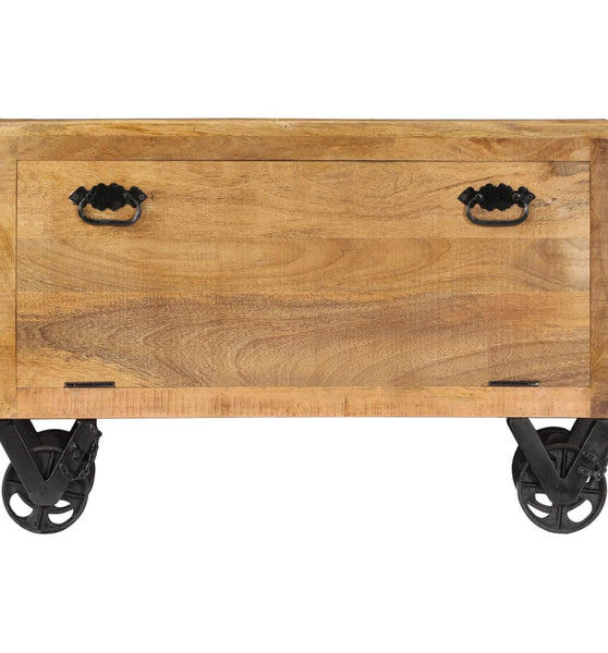 Schuhschrank 86 x 35 x 55 cm Massivholz Mango