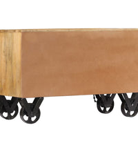 Schuhschrank 86 x 35 x 55 cm Massivholz Mango