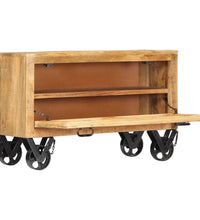 Schuhschrank 86 x 35 x 55 cm Massivholz Mango