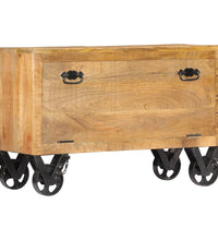 Schuhschrank 86 x 35 x 55 cm Massivholz Mango