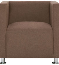 Würfel-Sessel Braun Stoff