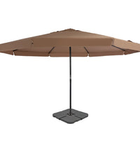 Sonnenschirm mit Tragbarem Sonnenschirmständer Taupe