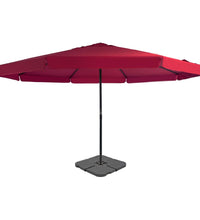Sonnenschirm mit Tragbarem Sonnenschirmständer Rot
