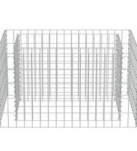 Gabionen-Hochbeet Verzinkter Stahl 90×50×50 cm