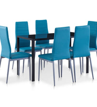 7-tlg. Essgruppe Blau
