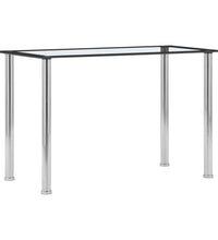 Esstisch Schwarz und Transparent 120 x 60 x 75 cm Hartglas