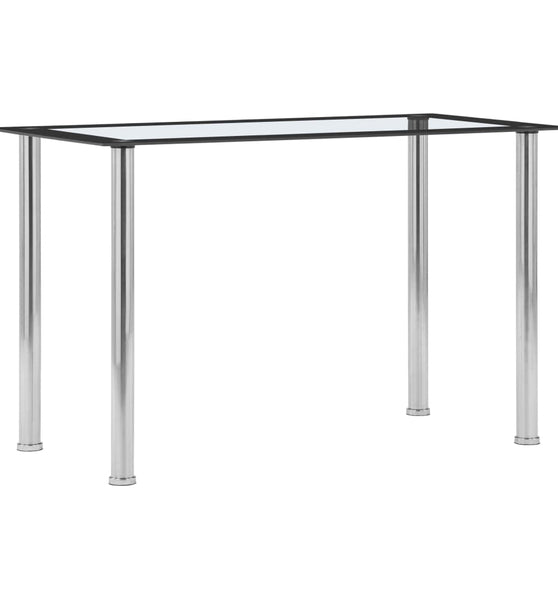 Esstisch Schwarz und Transparent 120 x 60 x 75 cm Hartglas