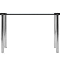 Esstisch Schwarz und Transparent 120 x 60 x 75 cm Hartglas