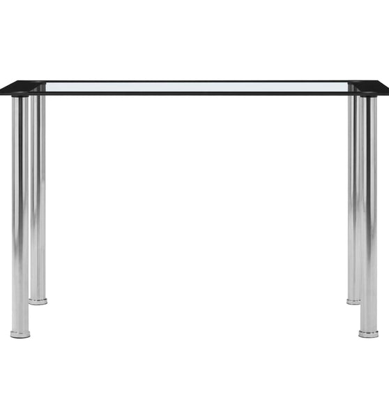 Esstisch Schwarz und Transparent 120 x 60 x 75 cm Hartglas