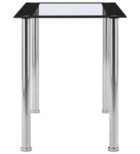 Esstisch Schwarz und Transparent 120 x 60 x 75 cm Hartglas