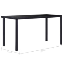 Esstisch Schwarz 140 x 70 x 75 cm Hartglas