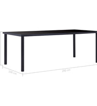 Esstisch Schwarz 200 x 100 x 75 cm Hartglas