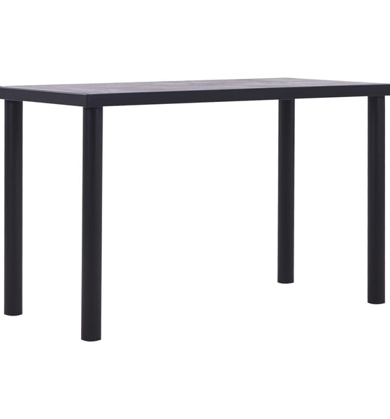 Esstisch Schwarz und Betongrau 120 x 60 x 75 cm MDF